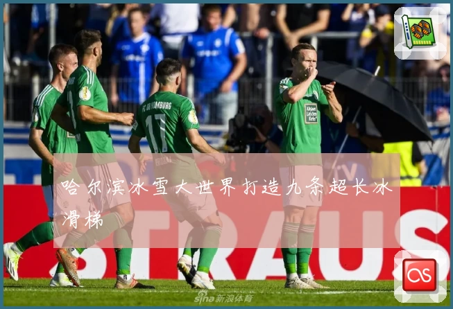 哈尔滨冰雪大世界打造九条超长冰滑梯